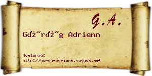 Görög Adrienn névjegykártya