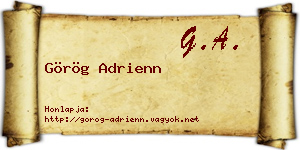 Görög Adrienn névjegykártya